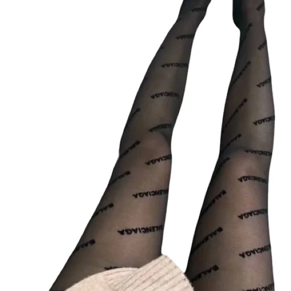 Black BB luxury logo tights - Picture 4 of 5